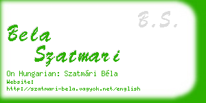 bela szatmari business card